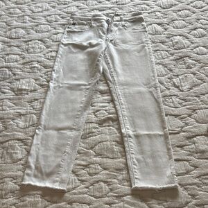Ag Adriano Goldschmied White Straight Leg Jeans